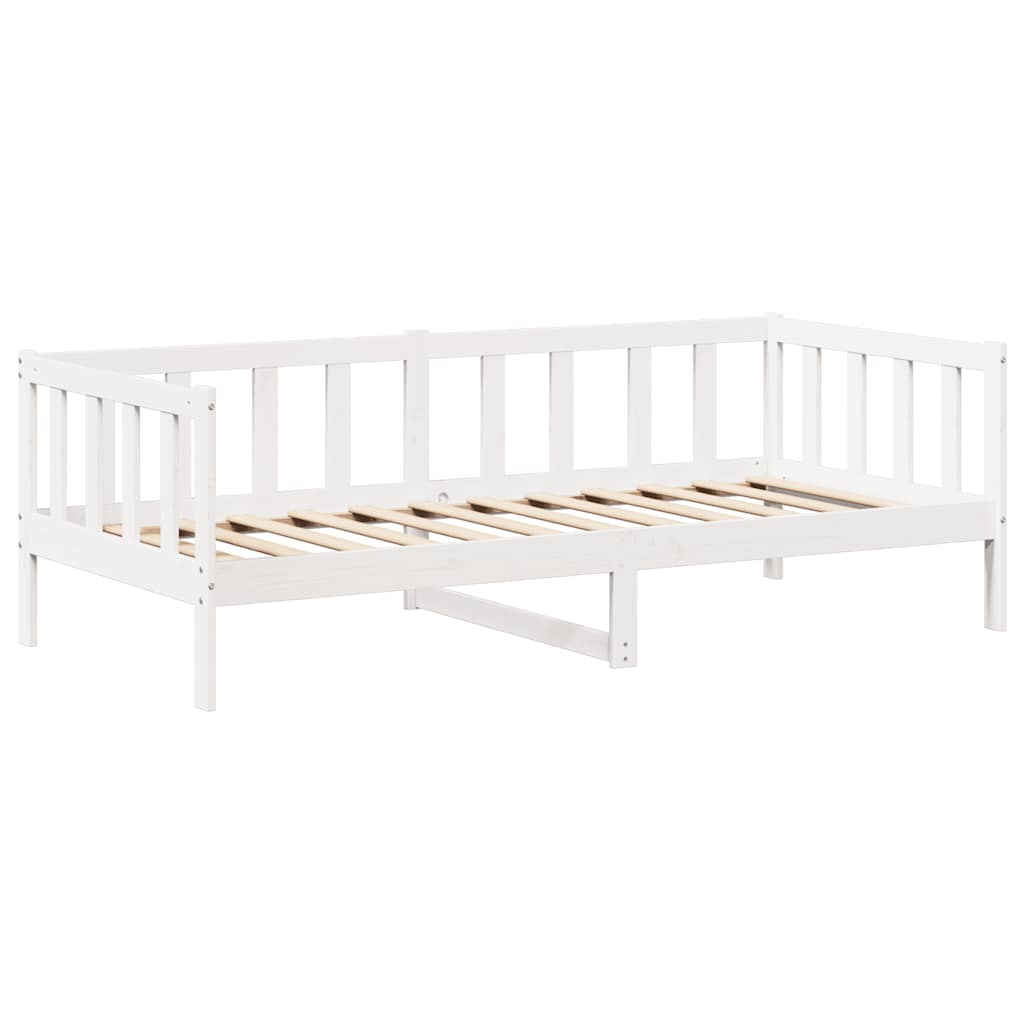Kinderbed Met Huisje En Bankje Massief Grenenhout 80 x 200 cm Wit