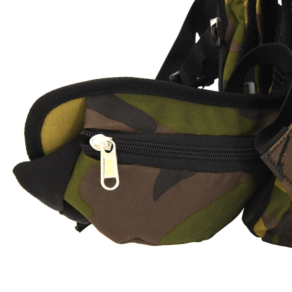 Wandelrugzak 60 L camouflage oxford stof groen