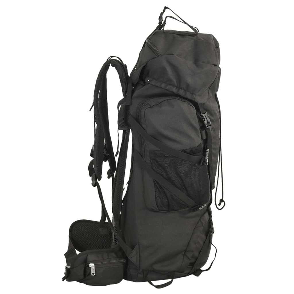 Wandelrugzak 100 L oxford stof zwart