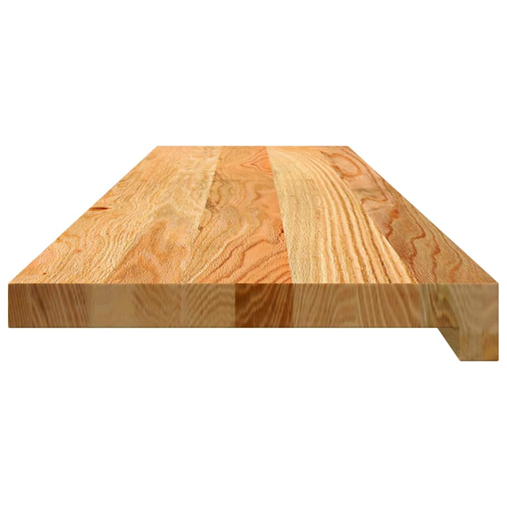 Traptreden 4 st 100x25x2 cm massief eikenhout lichtbruin