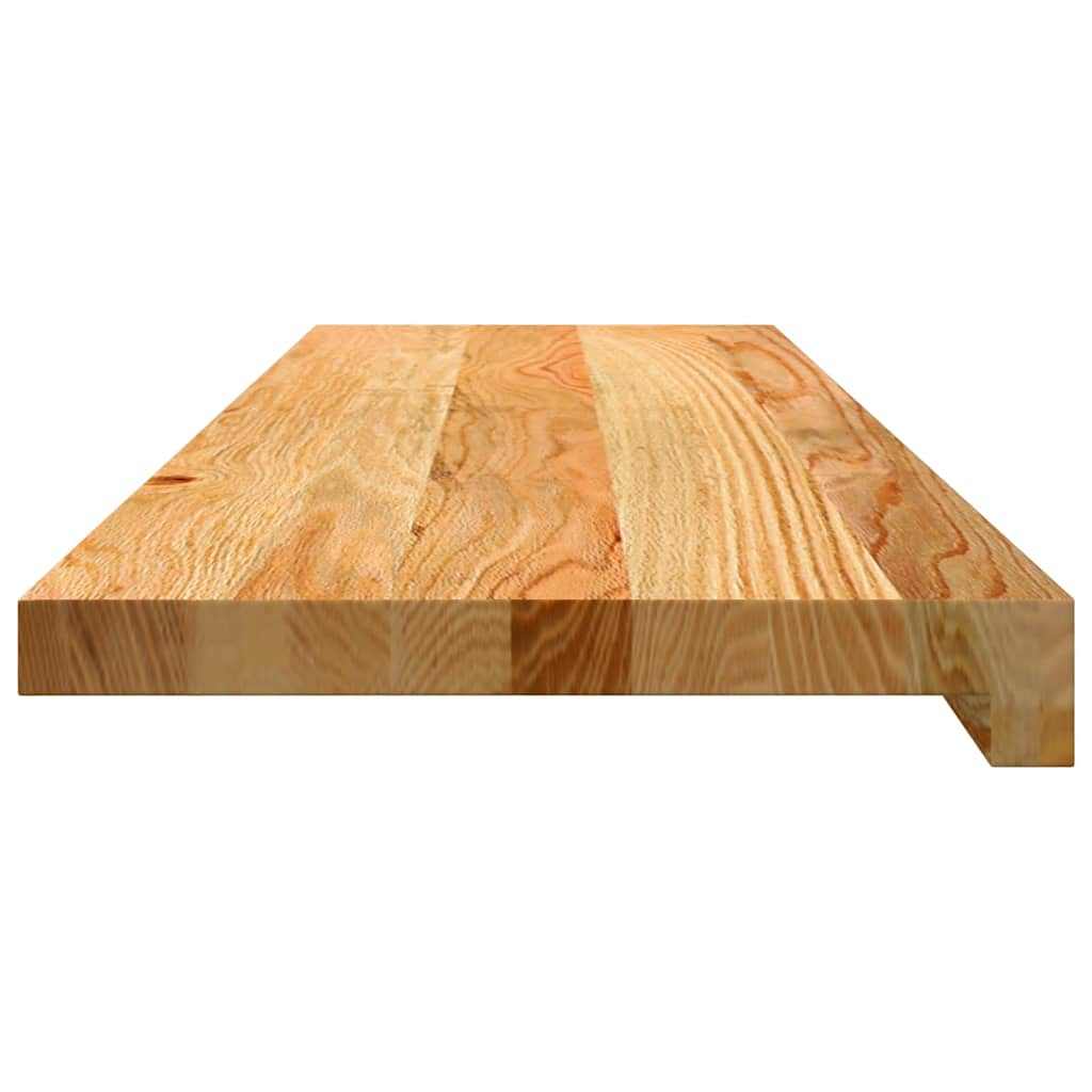 Traptreden 4 st 90x30x2 cm massief eikenhout lichtbruin