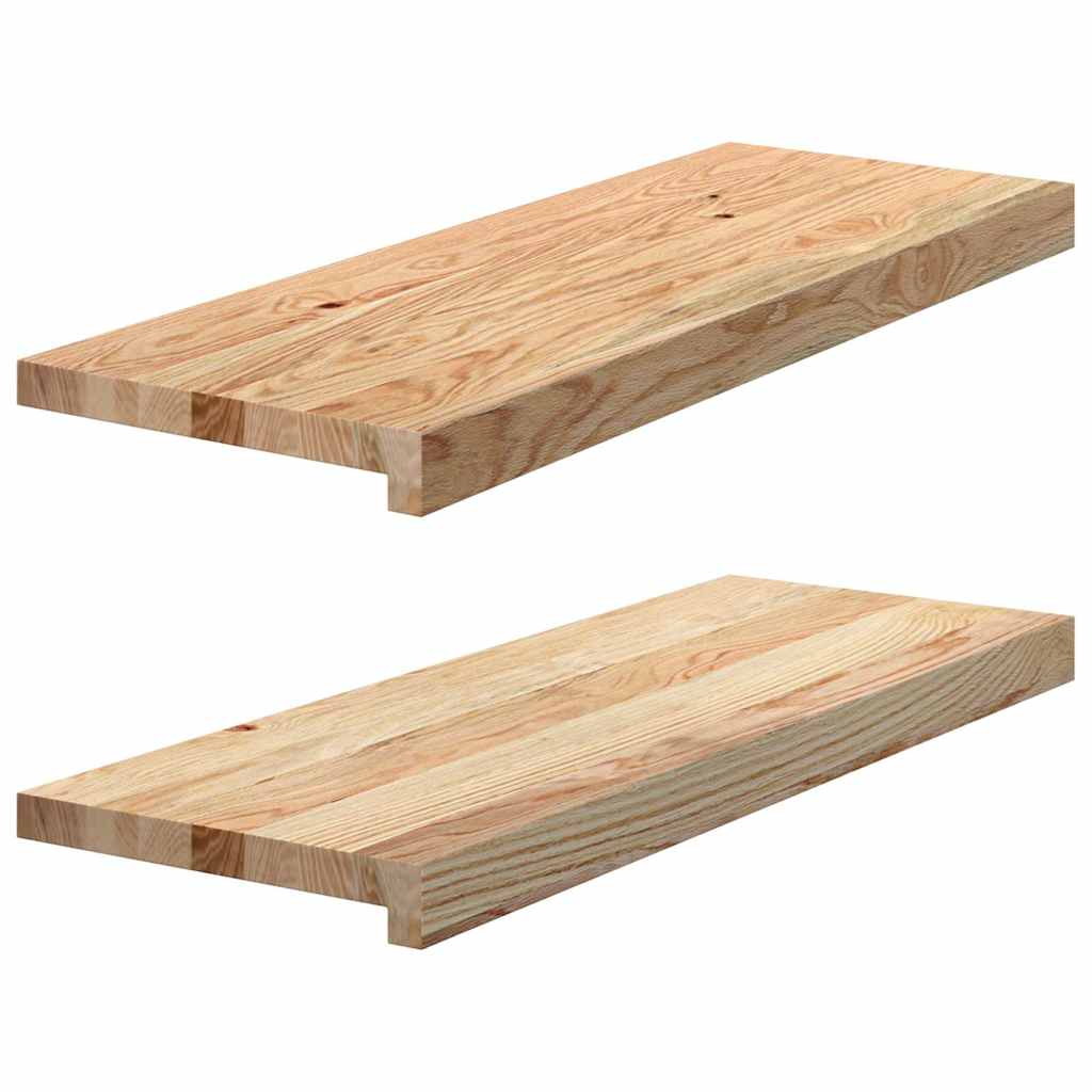 Traptreden 2 st 70x25x2 cm onbehandeld massief eikenhout