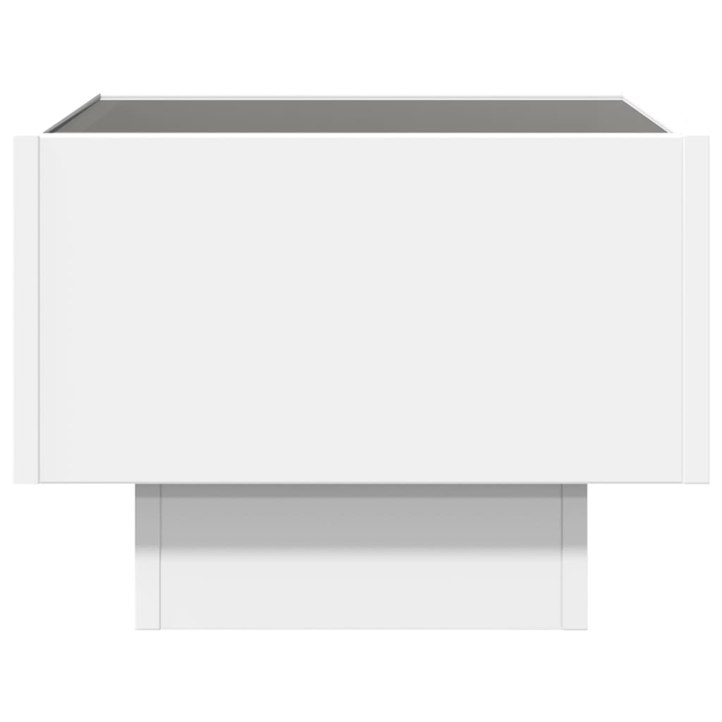 Nachtkastje met Infinity LED 40x40x30 cm wit