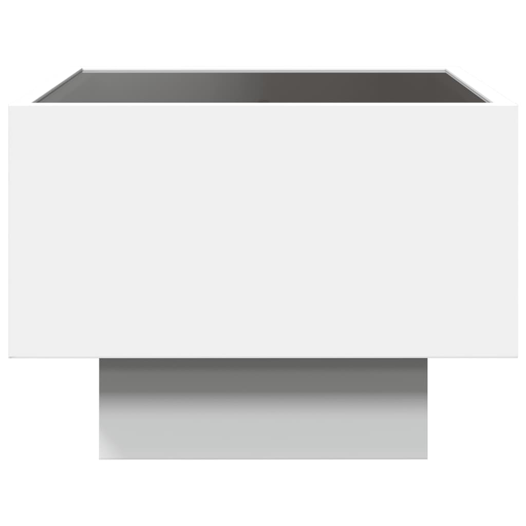 Nachtkastje met Infinity LED 40x40x30 cm wit