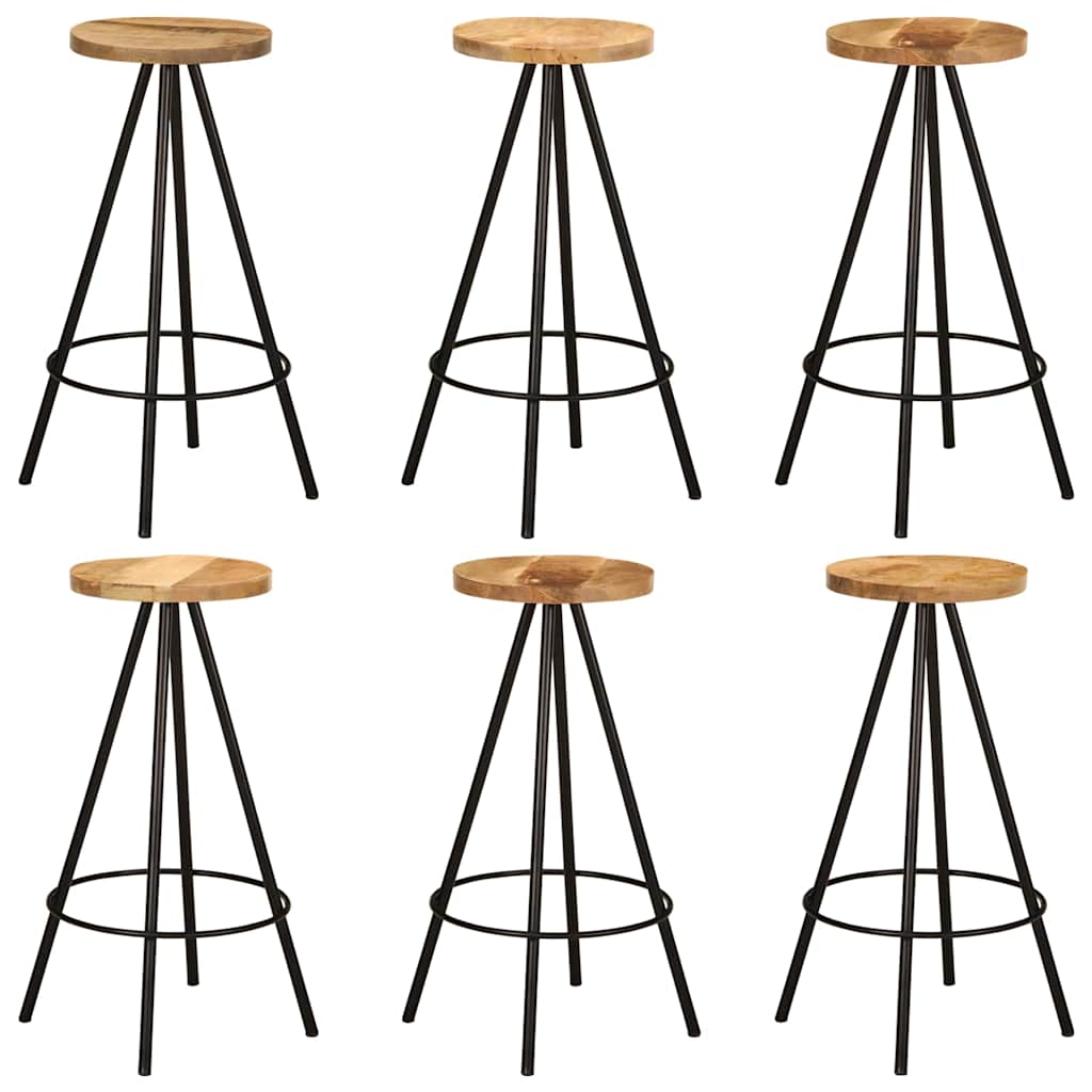 7-Delige Barset Massief Mangohout 6 120 x 55 x 107 cm