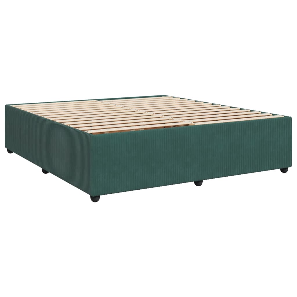 Bedframe fluweel donkergroen 180x200 cm