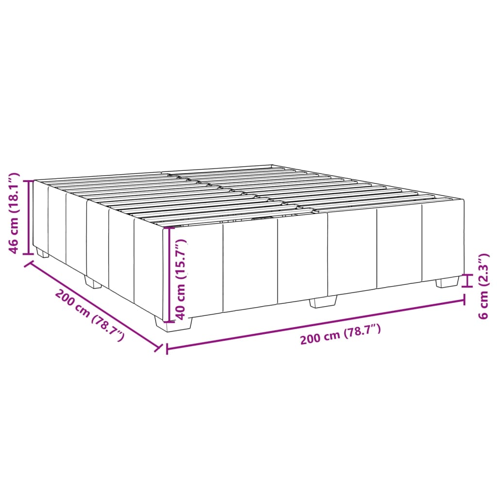 Boxspring met matras stof zwart 200x200 cm