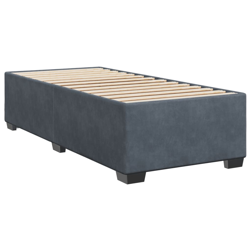 Boxspring met matras fluweel donkergrijs 100x200 cm