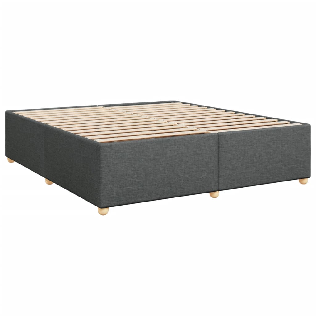 Boxspring met matras stof donkergrijs 180x200 cm