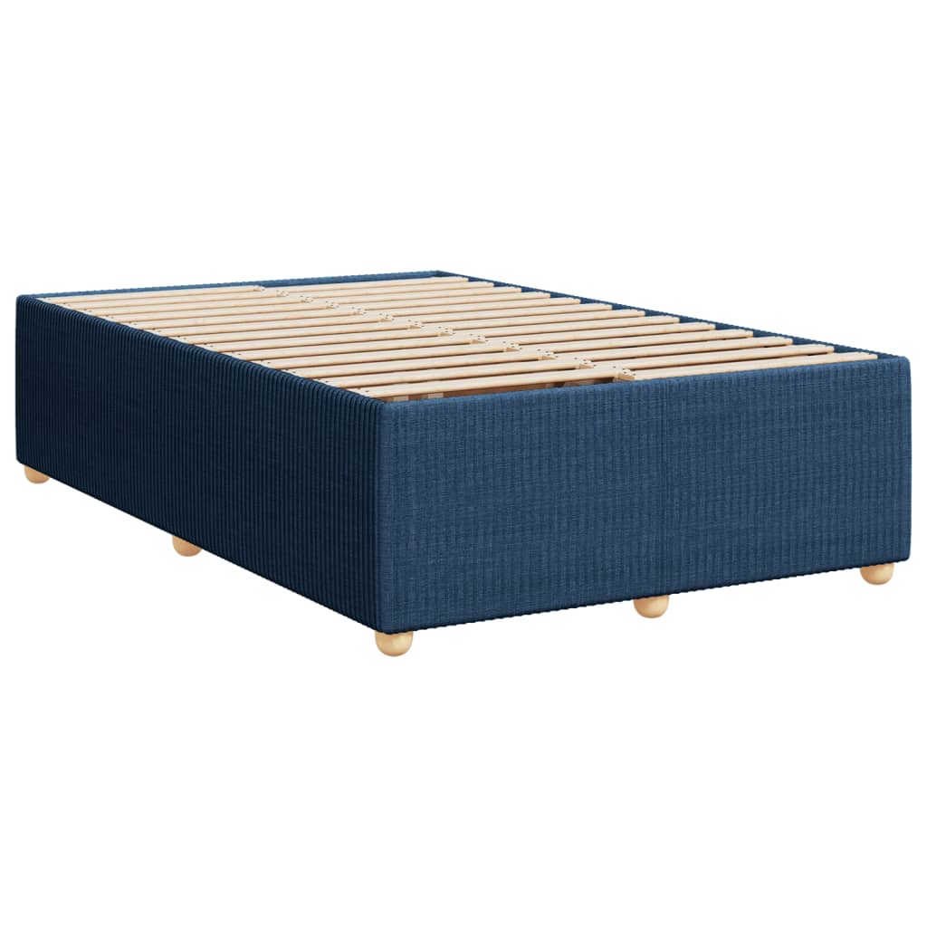 Boxspring met matras stof blauw 120x190 cm