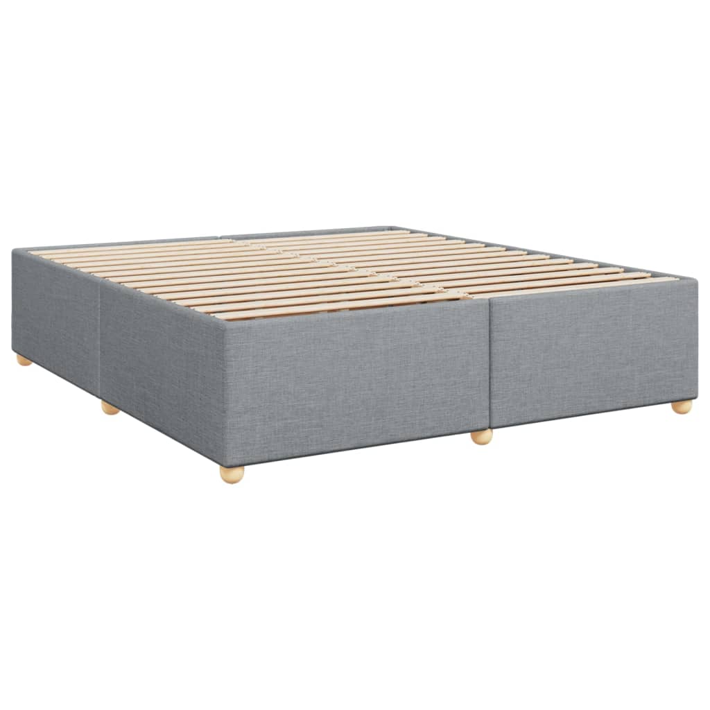 Boxspring met matras stof lichtgrijs 180x200 cm