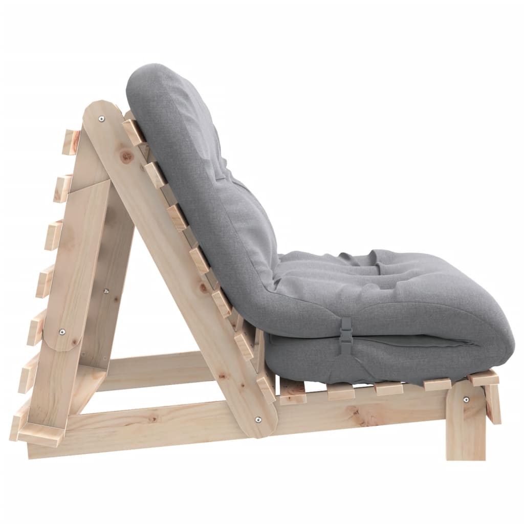 Futon slaapbank met matras 100x206x11 cm massief grenenhout