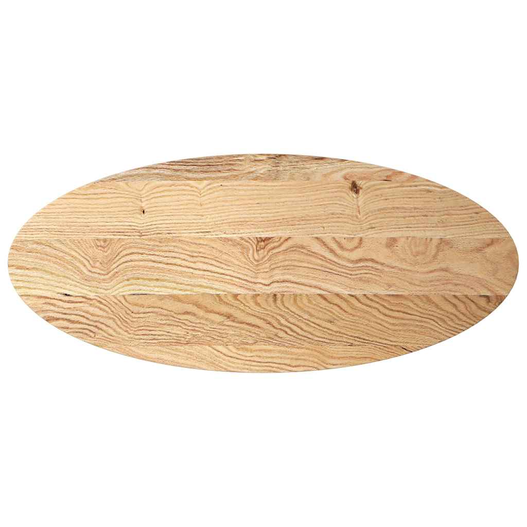 Tafelblad 140x60x2 cm ovaal massief eikenhout