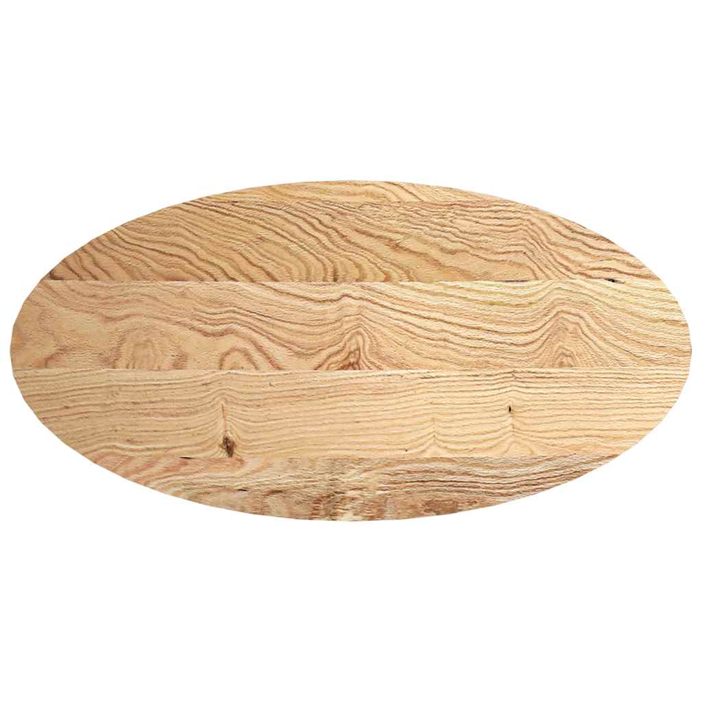 Tafelblad 120x60x4 cm ovaal massief eikenhout