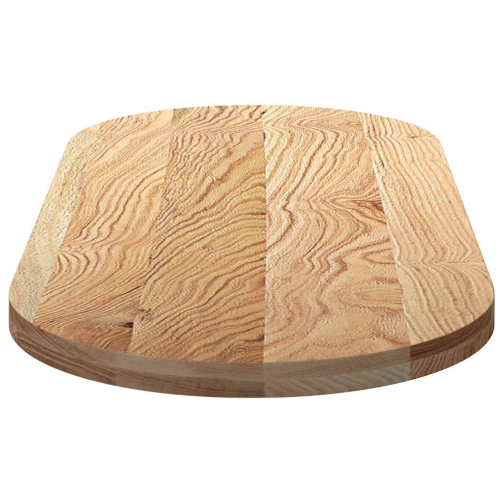 Tafelblad 140x60x4 cm ovaal massief eikenhout