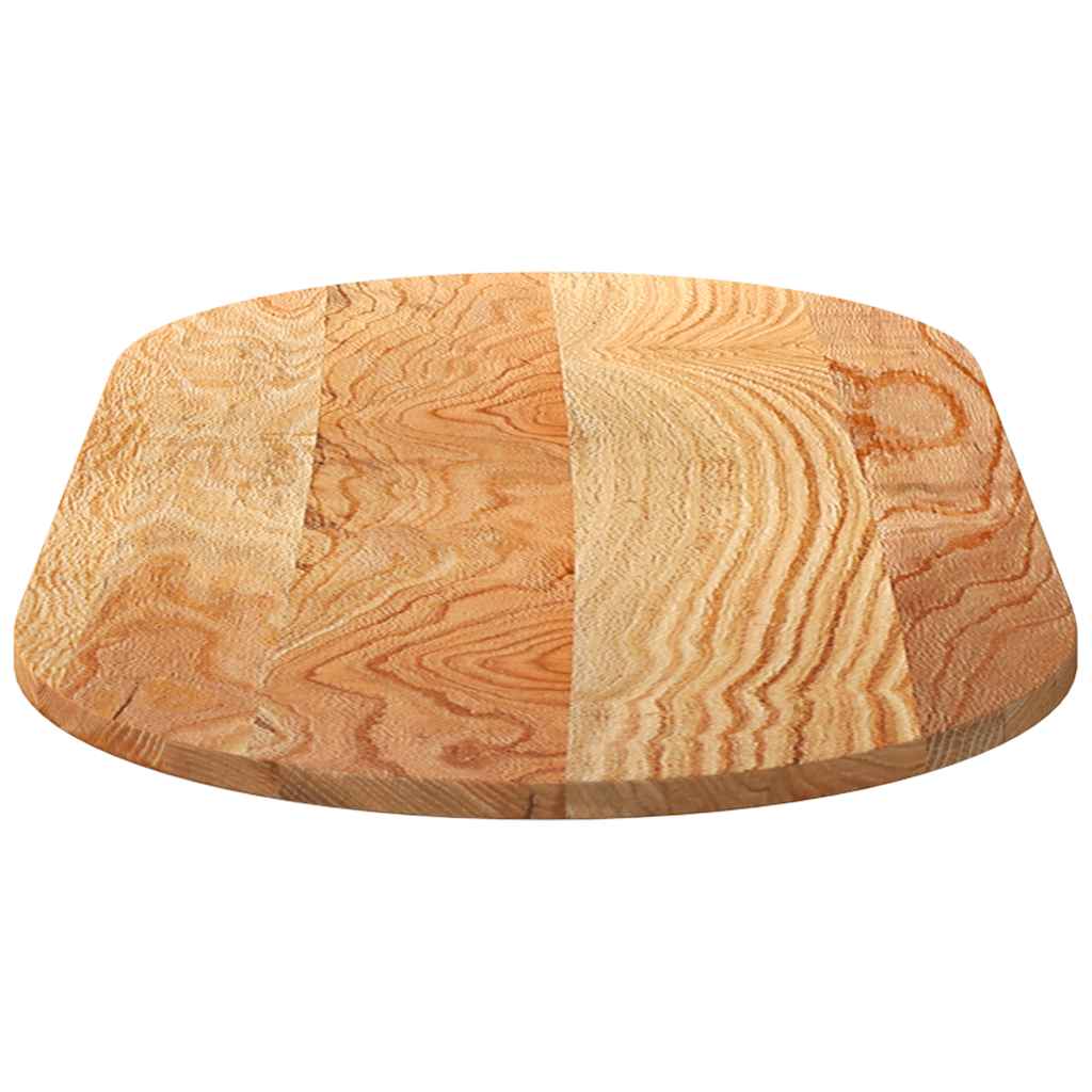 Tafelblad 120x60x2 cm ovaal massief eikenhout lichtbruin