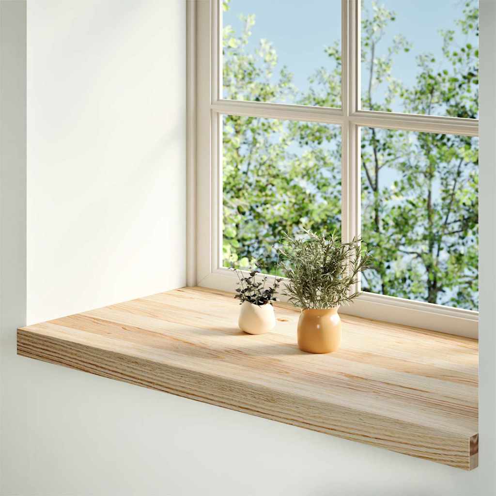 Vensterbanken 2 st onbehandeld 90x40x2 cm massief eikenhout