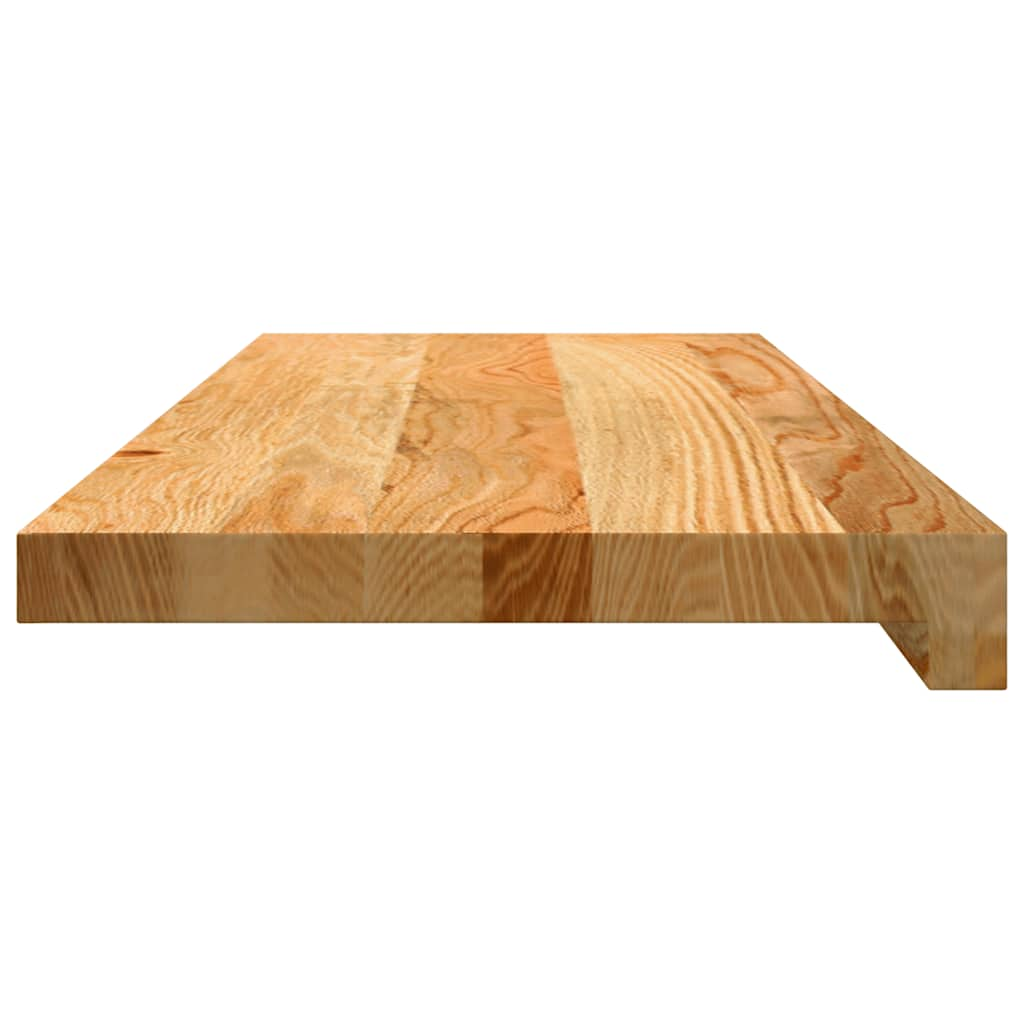 Vensterbanken 2 st 70x25x2 cm massief eikenhout lichtbruin