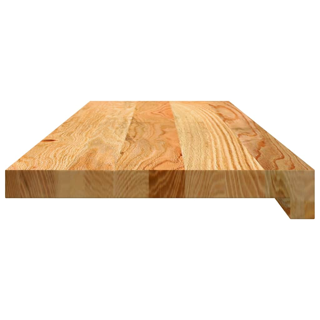 Vensterbanken 2 st 80x25x2 cm massief eikenhout lichtbruin