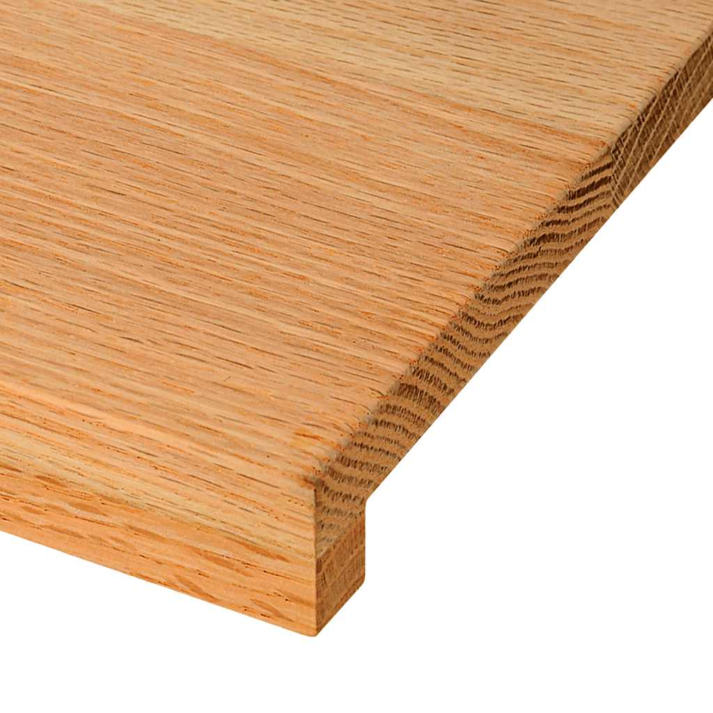 Vensterbanken 2 st 80x25x2 cm massief eikenhout lichtbruin