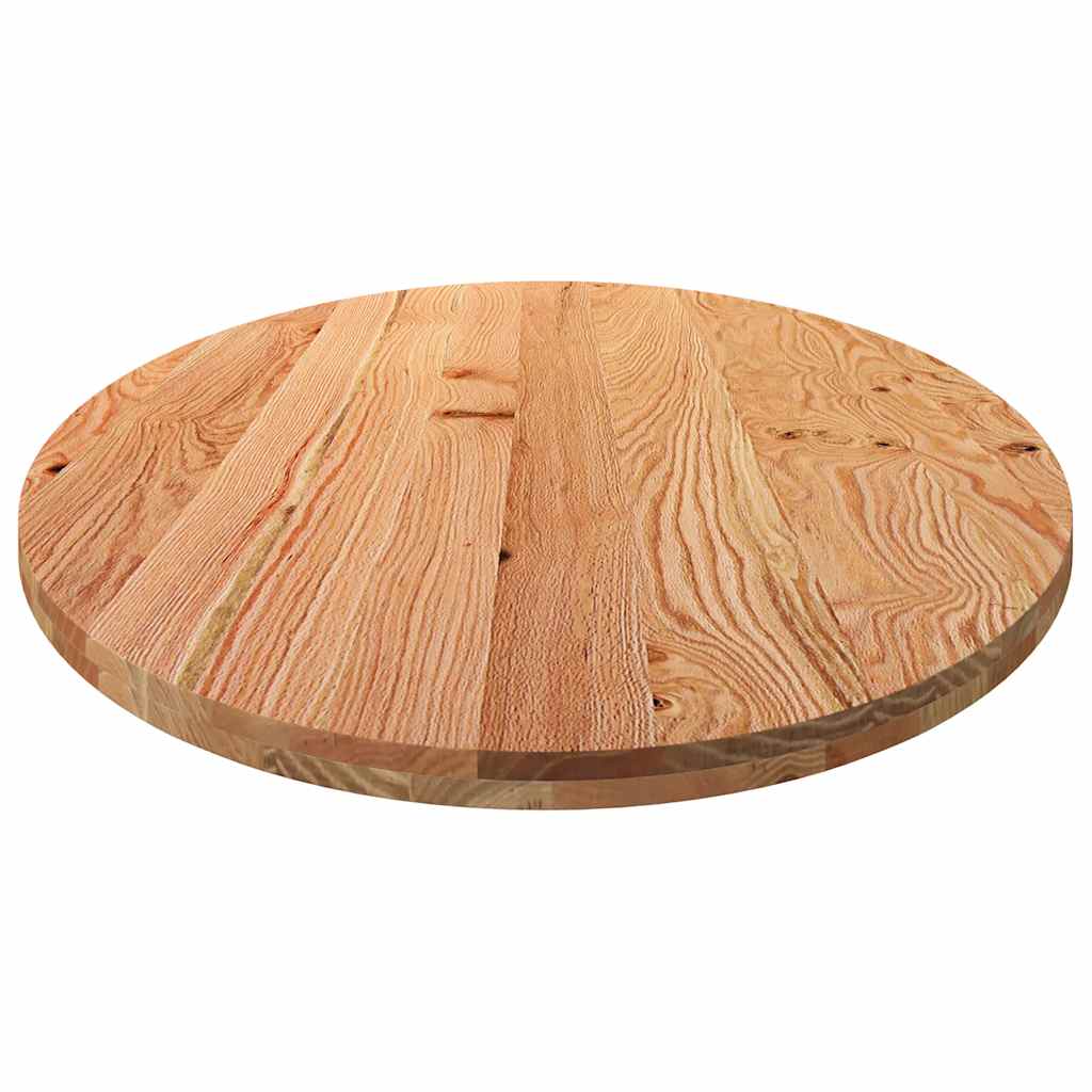 Tafelblad 320x120x4 cm ovaal massief eikenhout lichtbruin