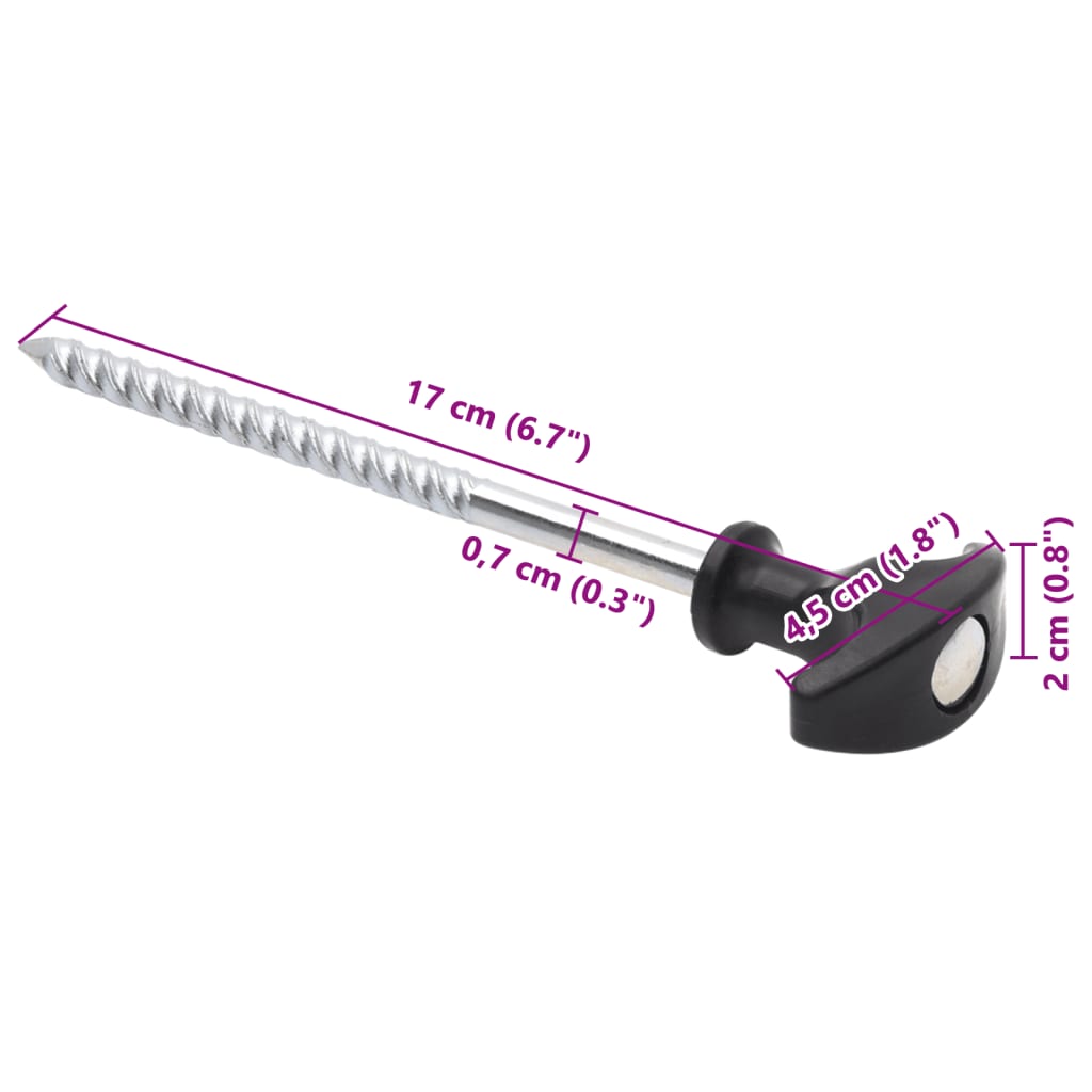 Tentharingen 12 st Ø7 mm 17 cm gegalvaniseerd staal