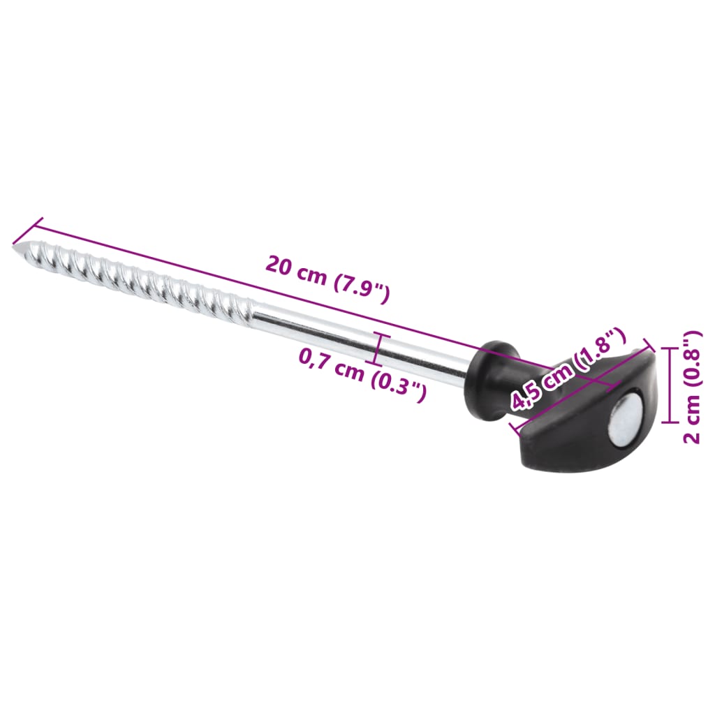 Tentharingen 12 st Ø7 mm 20 cm gegalvaniseerd staal