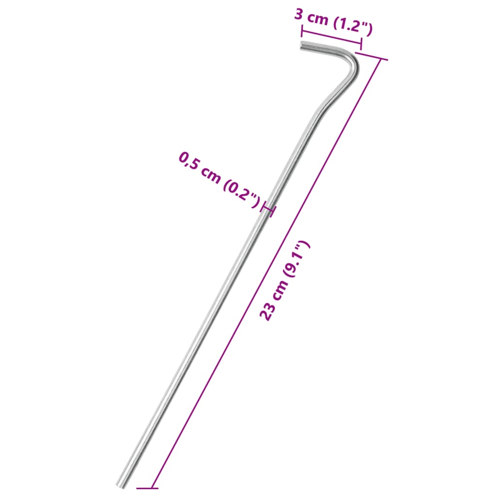 Tentharingen 25 st Ø5 mm 23 cm gegalvaniseerd staal