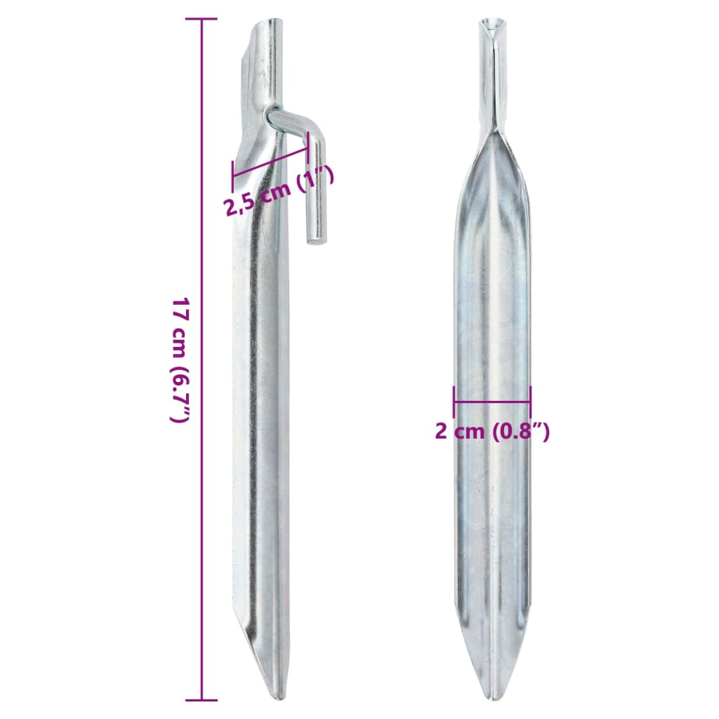 Tentharingen 24 st V-vormig Ø20 mm 17 cm gegalvaniseerd staal