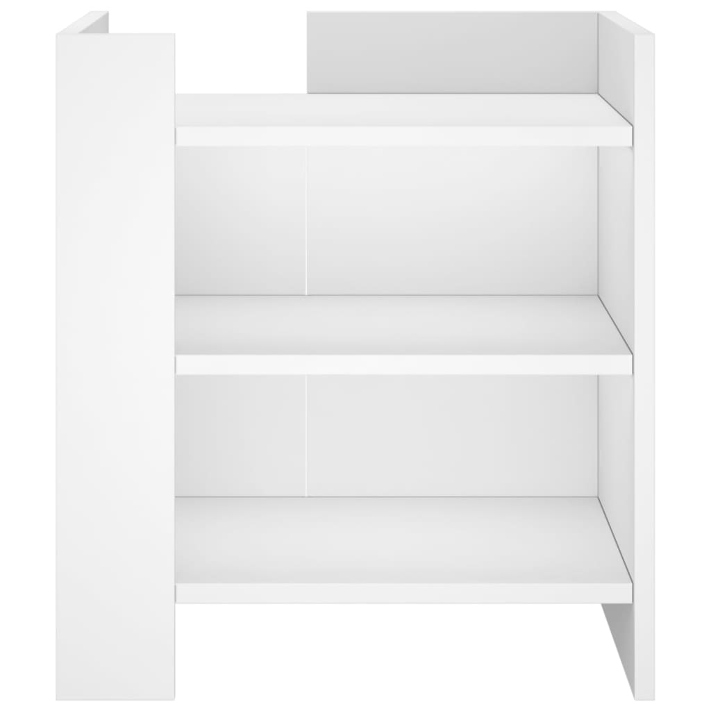 Nachtkastje 45x50x50 cm bewerkt hout wit