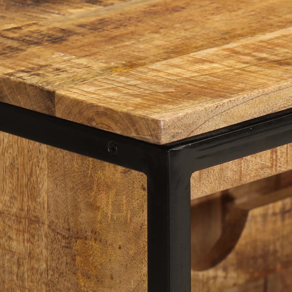 Wijnrek voor 9 flessen 55x33x70 cm massief mangohout