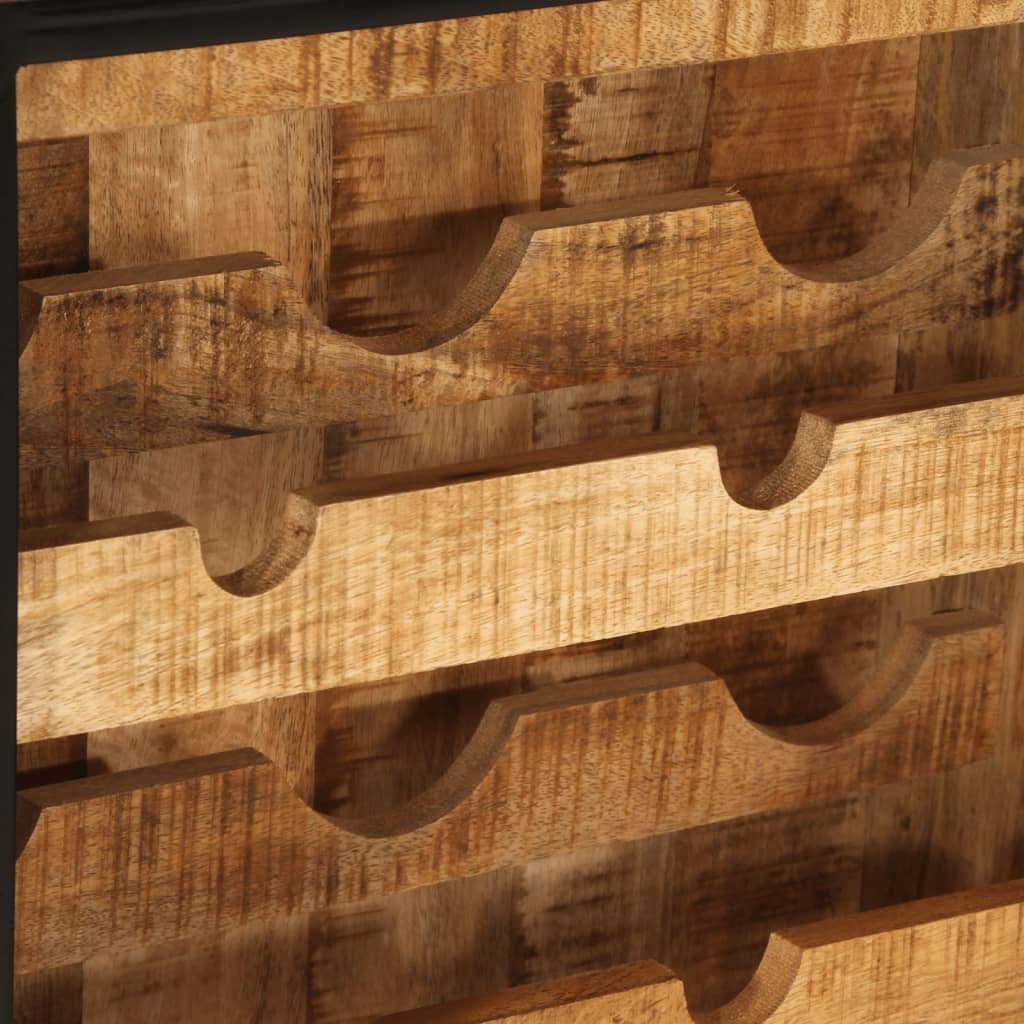 Wijnrek voor 9 flessen 55x33x70 cm massief mangohout