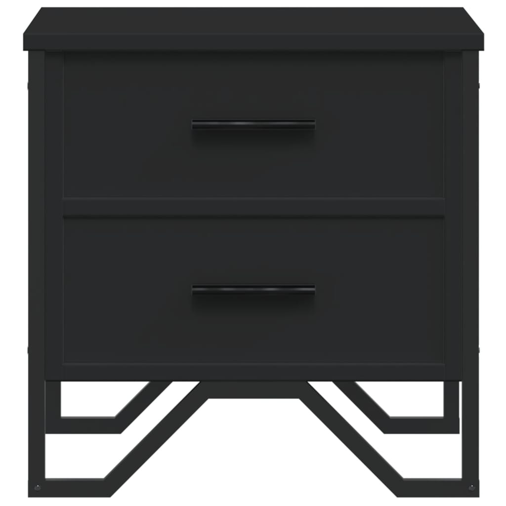 Nachtkastjes 2 st 40x41x40 cm bewerkt hout zwart