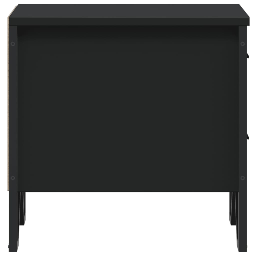 Nachtkastjes 2 st 40x41x40 cm bewerkt hout zwart