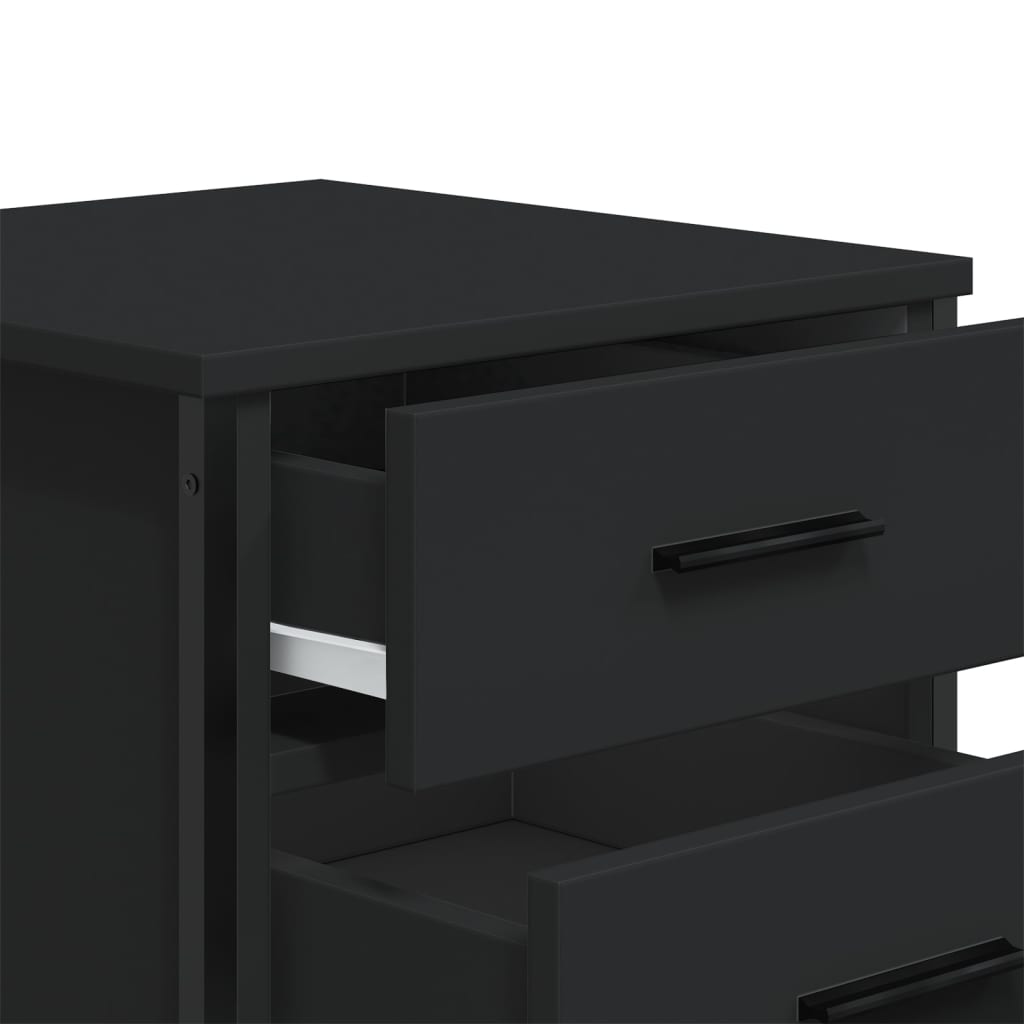 Nachtkastjes 2 st 40x41x40 cm bewerkt hout zwart