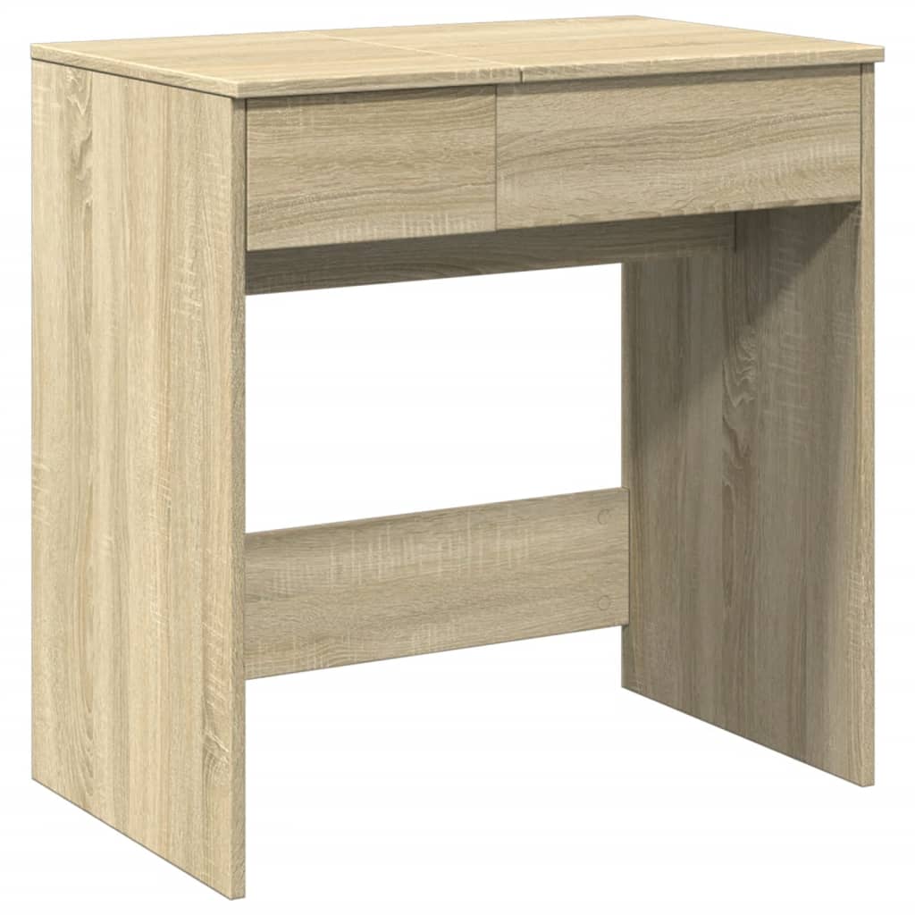 Kaptafel met spiegel 73x46,5x120 cm sonoma eikenkleurig