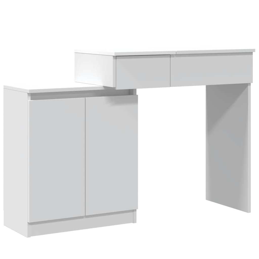 Kaptafel met LED 115x37x110,5 cm wit