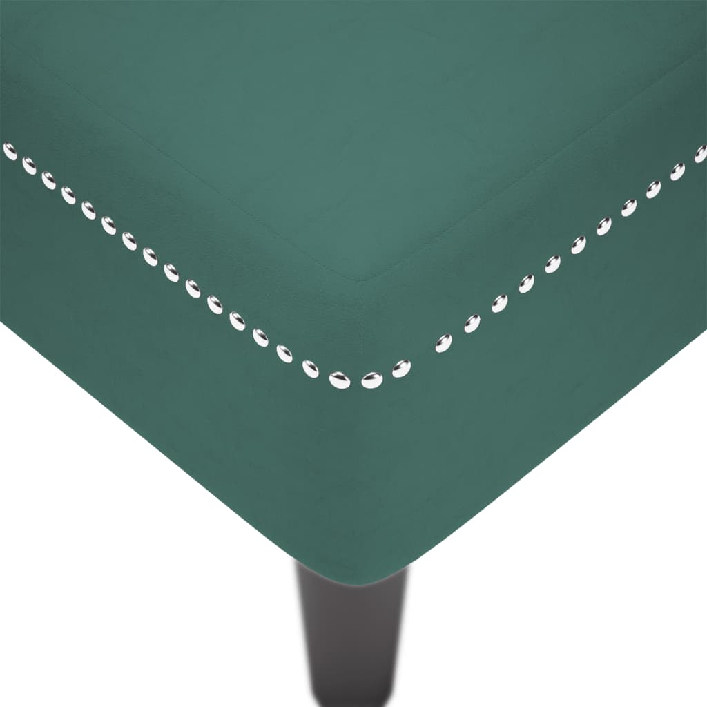 Chaise longue met kussen&rechterarmleuning fluweel donkergroen