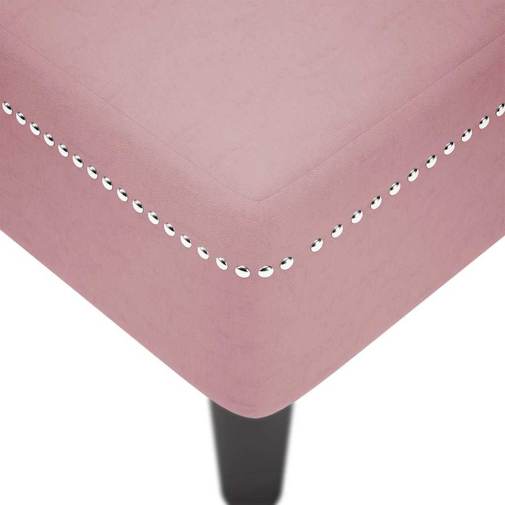 Chaise longue met kussen en rechterarmleuning fluweel roze