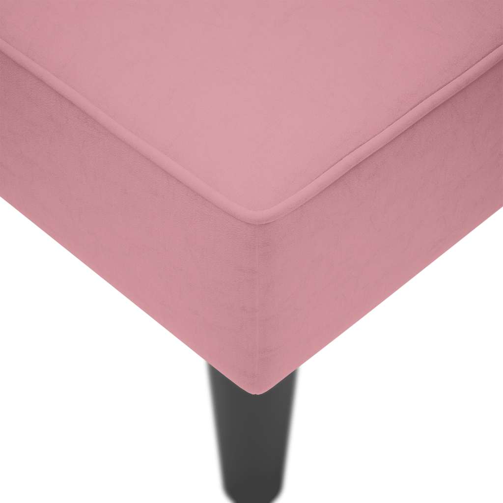 Chaise longue met rechterarmleuning fluweel roze