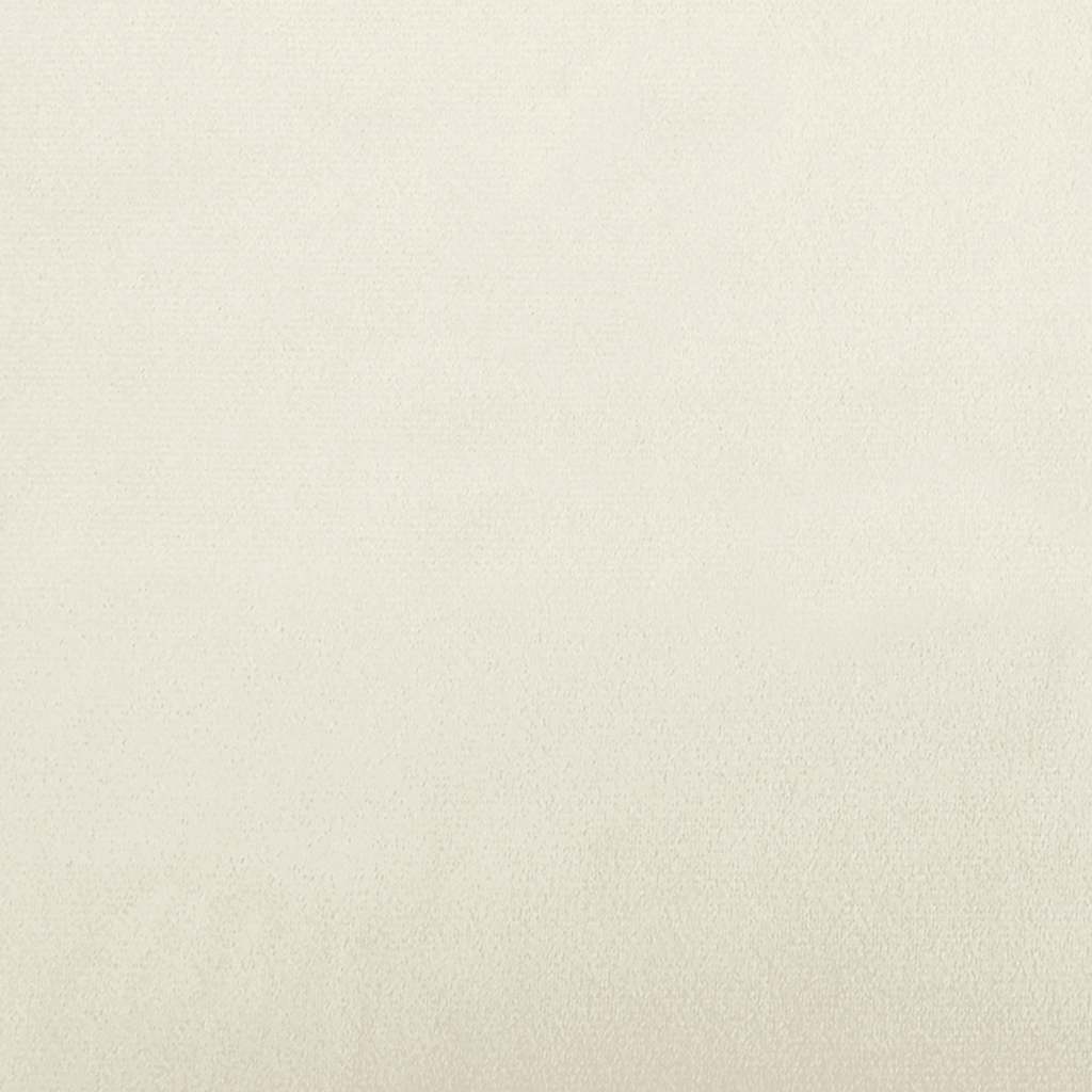 Chaise longue met rechterarmleuning fluweel crèmekleurig