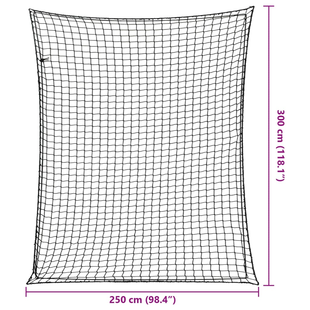 Aanhangwagennet elastisch touw 3x2,5 m polypropeen zwart