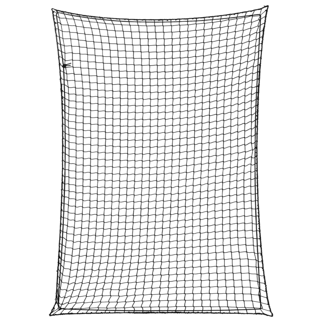 Aanhangwagennet elastisch touw 3,5x2,5 m polypropeen zwart