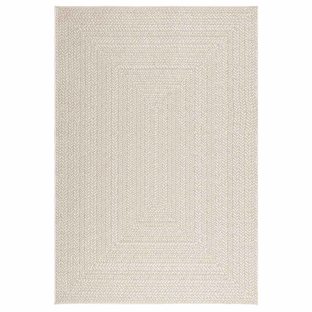 Vloerkleed ZIZUR room binnen en buiten 140x200 cm jute look