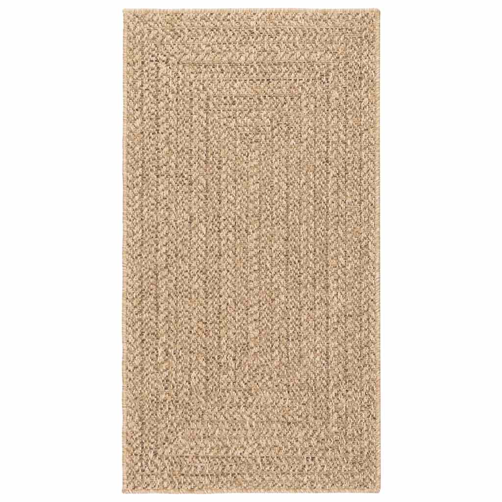 Vloerkleed ZIZUR beige binnen en buiten 80x150 cm jute look
