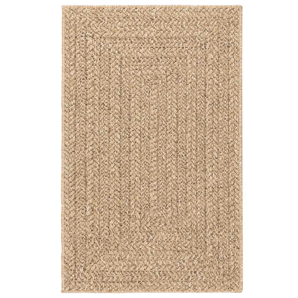 Vloerkleed ZIZUR beige binnen en buiten 160x230 cm jute look