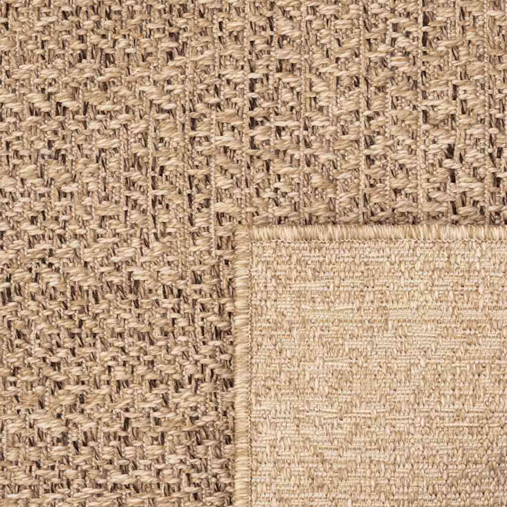 Vloerkleed ZIZUR beige binnen en buiten 160x230 cm jute look