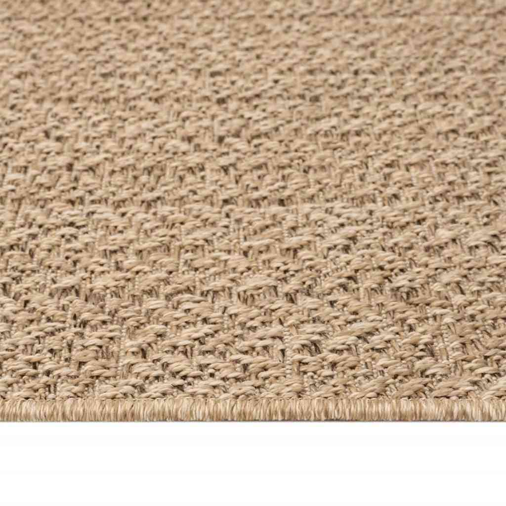 Vloerkleed ZIZUR beige binnen en buiten 160x230 cm jute look