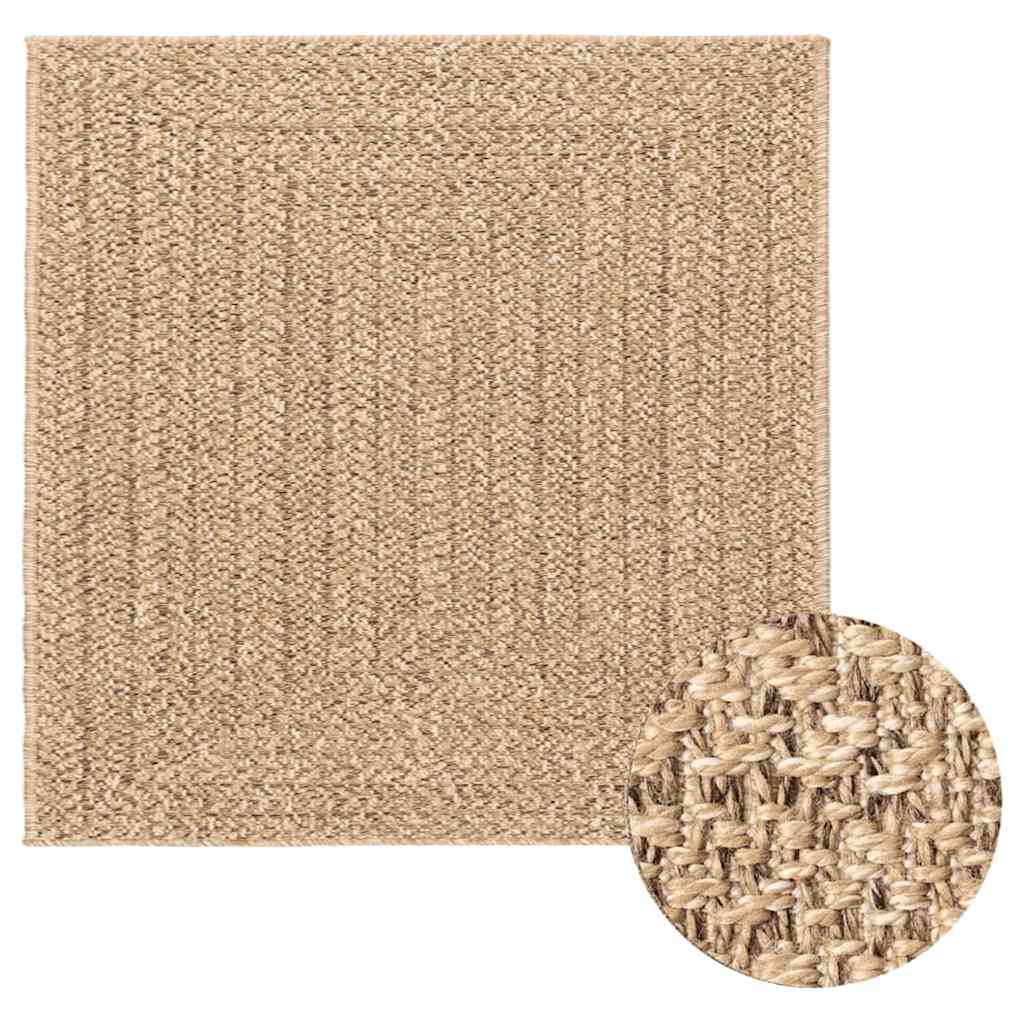 Vloerkleed ZIZUR beige binnen en buiten 200x290 cm jute look