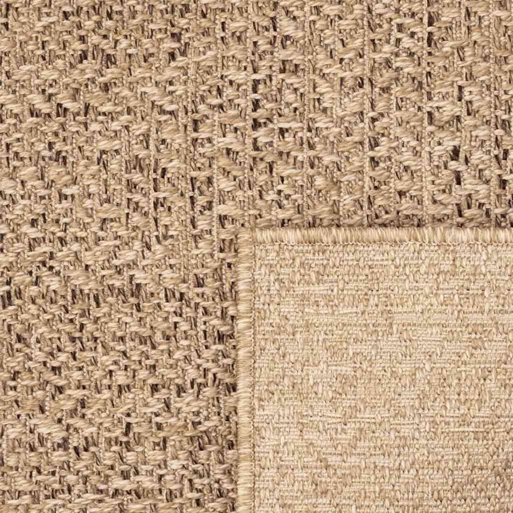Vloerkleed ZIZUR beige binnen en buiten 200x290 cm jute look